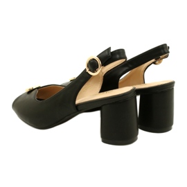 Evento Naisten sandaalit postitse koristeella 23SD35-5480 musta 6