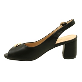 Evento Naisten sandaalit postitse koristeella 23SD35-5480 musta 4