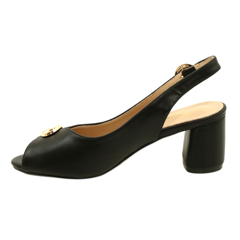 Evento Naisten sandaalit postitse koristeella 23SD35-5480 musta 4