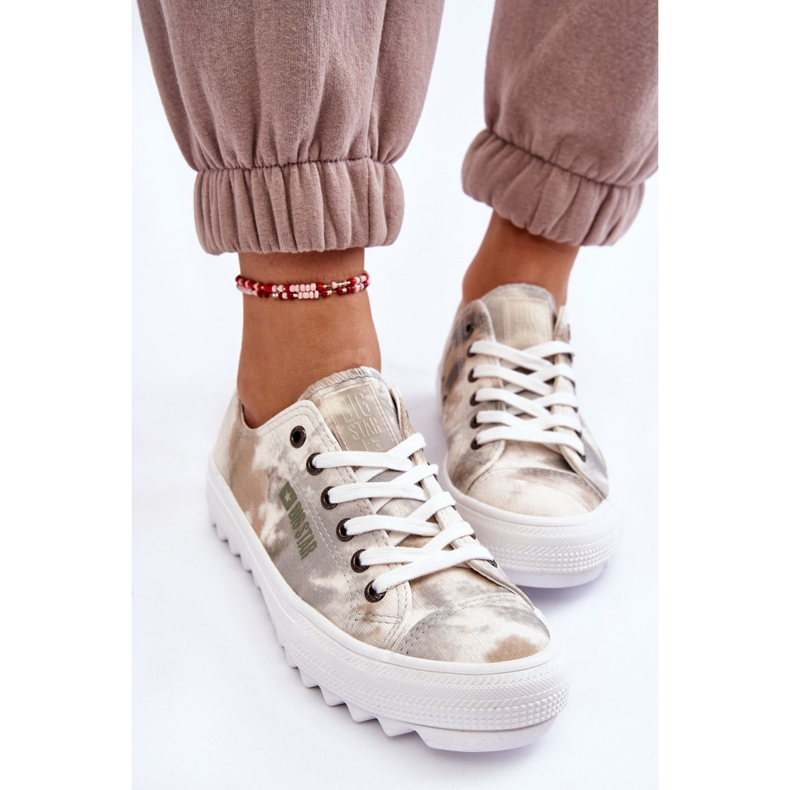 Muodikkaat matalat tennarit Big Star LL274043 valkoinen ja harmaa beige 1