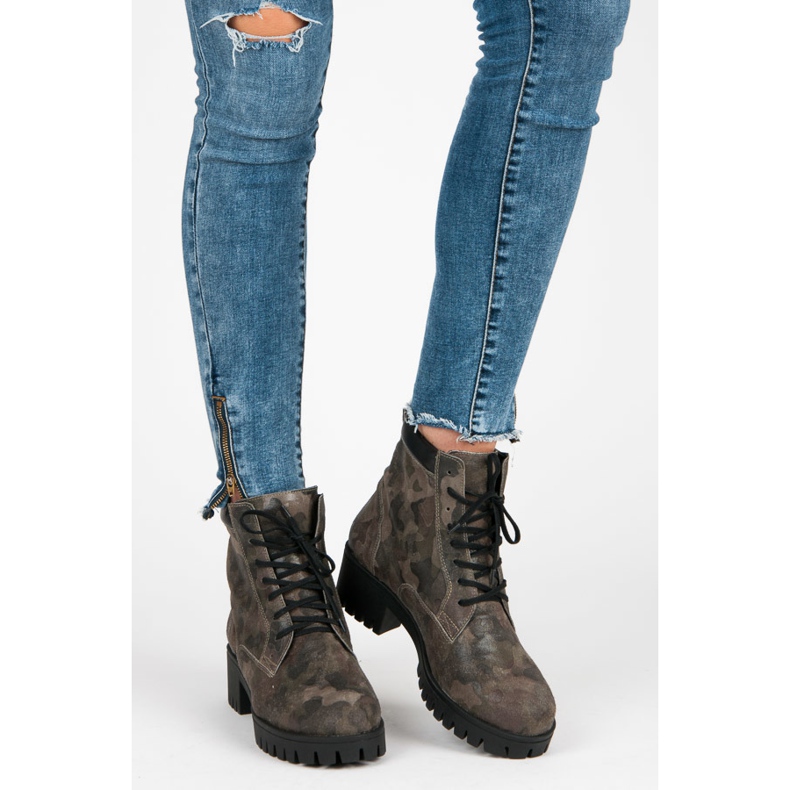 Vinceza Nauhalliset saappaat suojalla vihreä 2