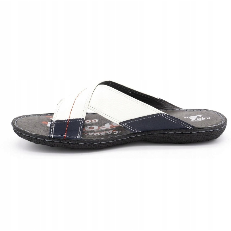 Kampol Miesten nahkatossut 200 / B valkoinen laivastonsininen 1