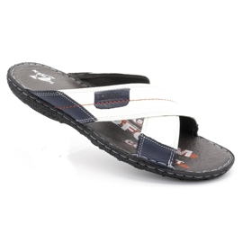 Kampol Miesten nahkatossut 200 / B valkoinen laivastonsininen 2