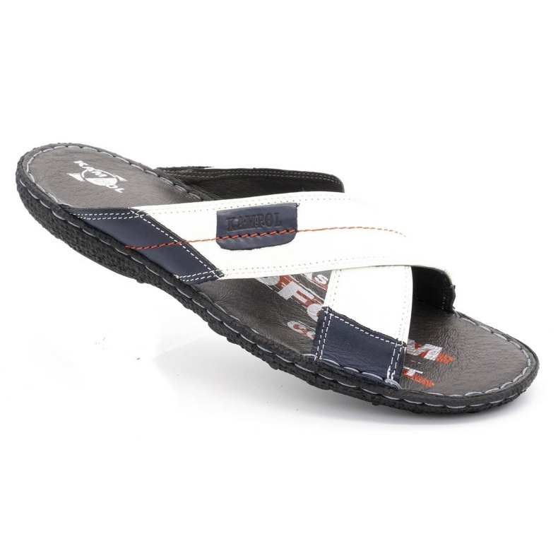 Kampol Miesten nahkatossut 200 / B valkoinen laivastonsininen 2