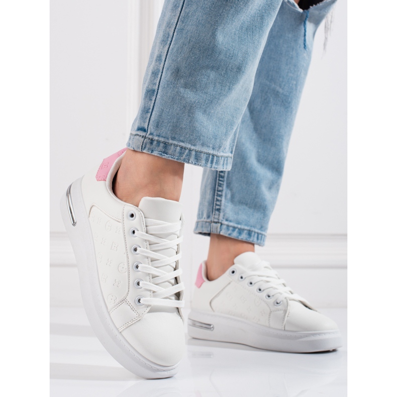 Shelovet naisten valkoiset urheilukengät kuviolla valkoinen 1