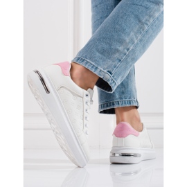 Shelovet naisten valkoiset urheilukengät kuviolla valkoinen 2