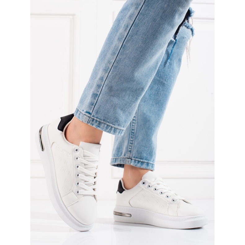 Naisten urheilukengät Shelovet valkoinen kuviollinen 1