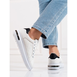 Naisten urheilukengät Shelovet valkoinen kuviollinen 2