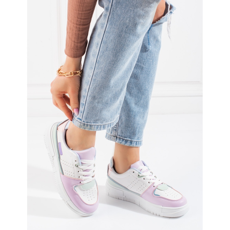 Naisten lenkkarit Shelovet pastelli valkoinen monivärinen 2