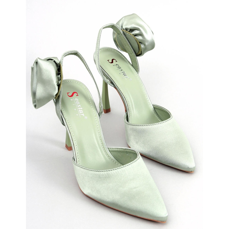 Seastar Satiinineulat, joissa Flores Green -kukka vihreä 1