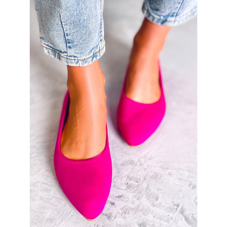 BM Keys Fuksianahkainen balettipohjallinen vaaleanpunainen 1