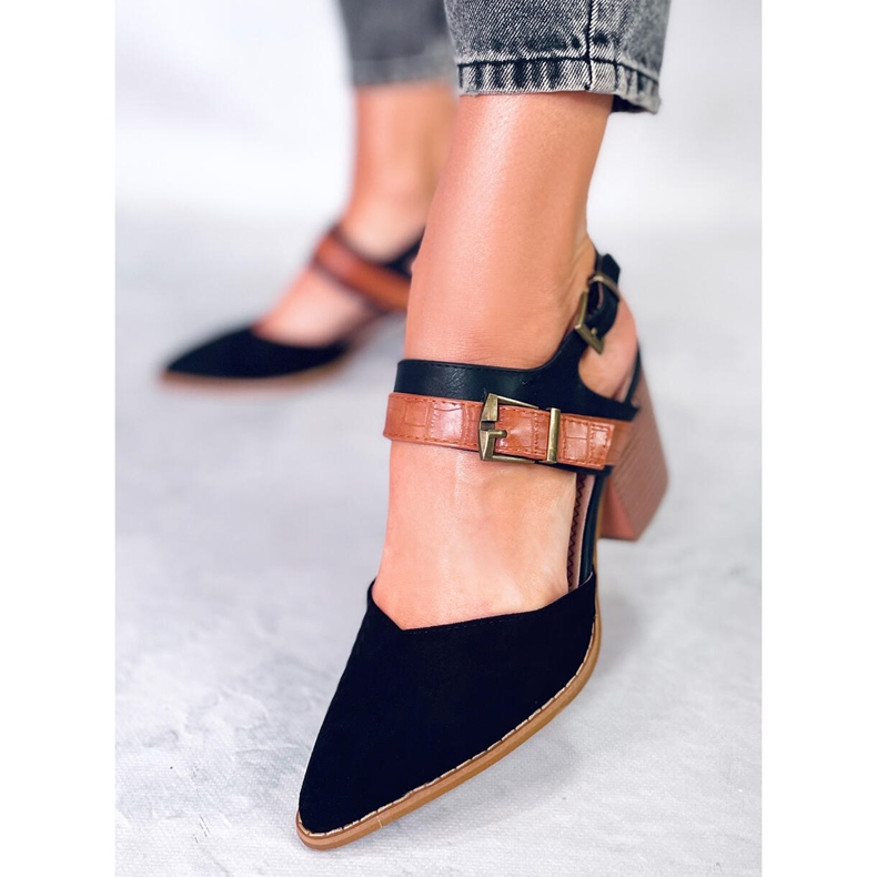 BM Chiatti Black Open Heel Pumps musta 2