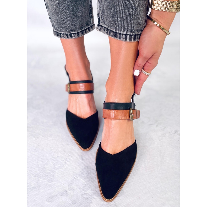 BM Chiatti Black Open Heel Pumps musta 1