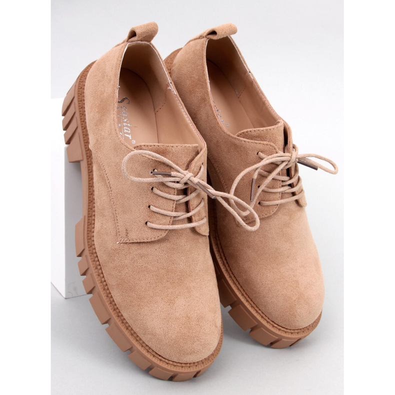 BM Amparo Khaki mokkanahkaa alustavat loaferit beige 2