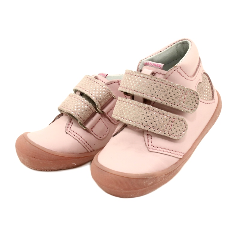 Velcro saappaat Mazurek 1341 Pink Glitter Heart vaaleanpunainen 2