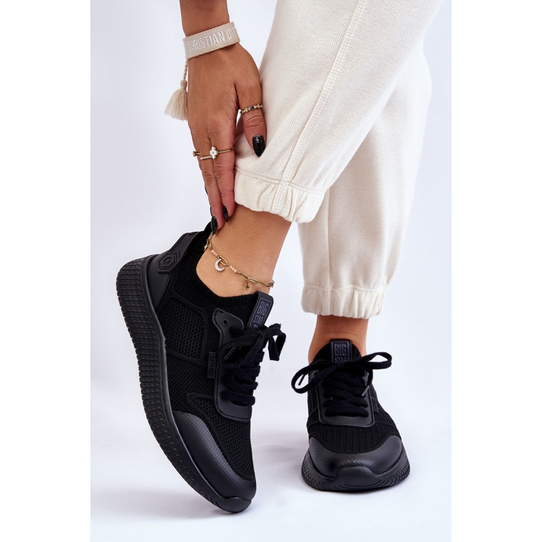 Naisten mukavat tennarit Memory Foam System Big Star LL274414 musta 1