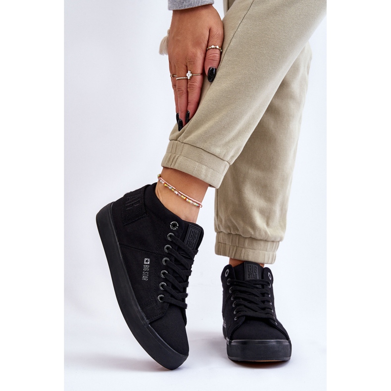 Naisten klassiset korkeat lenkkarit Big Star LL274001 musta 2