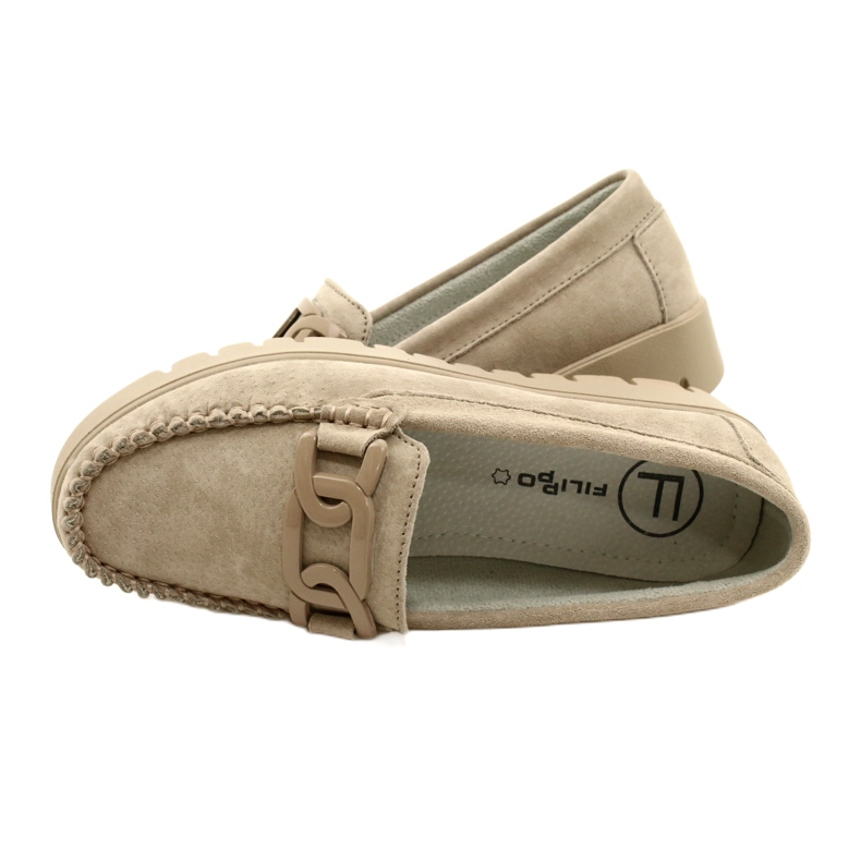Nahkaiset mokasiinit Filippo DP3334/23 BE beige 6