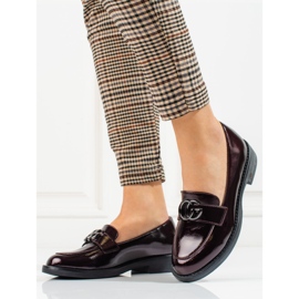 W. Potocki Naisten kastanjanruskeat lordit Potockista tasakorkokengillä punainen 1