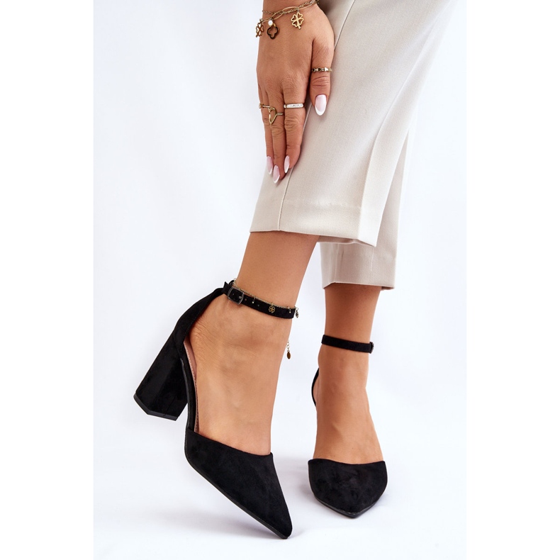 Mustat Lexie mokkanahkaiset kantapääpumput 1