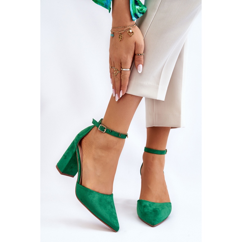 PS1 Suede Heel Pumps Green Lexie vihreä 1
