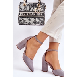 PS1 Suede Heel Pumps Harmaa Lexie 2