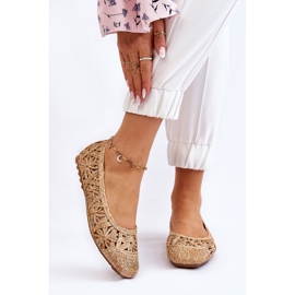 Harjakatkoiset muodikkaat ballerinat beige Thiago 1