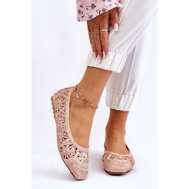 PS1 Harjakatkoiset muodikkaat vaaleanpunaiset Thiago-ballerinat vaaleanpunainen 2