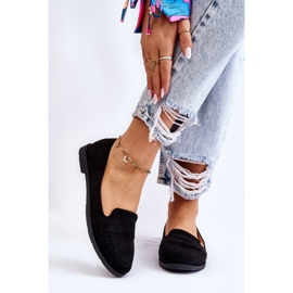 Mukavat mokkanahkaiset naisten housut, musta Lucca 1