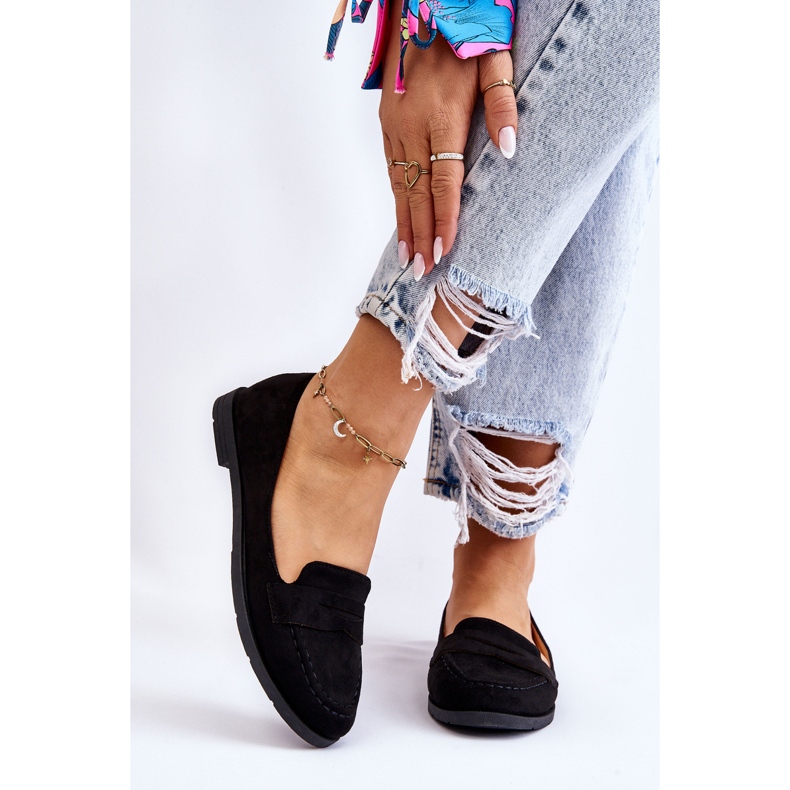 Mukavat mokkanahkaiset naisten housut, musta Lucca 1