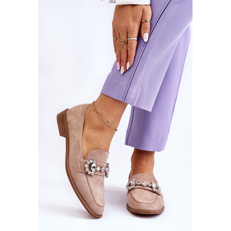 PS1 Elegantti tumma beige mokkanahka Loafers Aliya 1