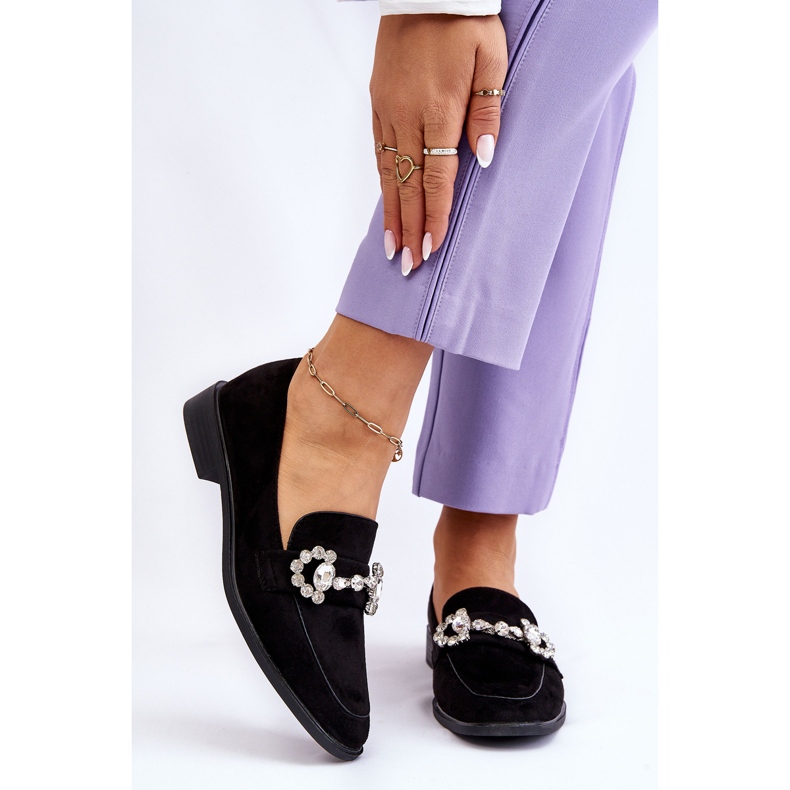 PS1 Elegantti musta mokkanahka Loafers Aliya 1 PS1 Elegantti musta mokkanahka Loafers Aliya 1