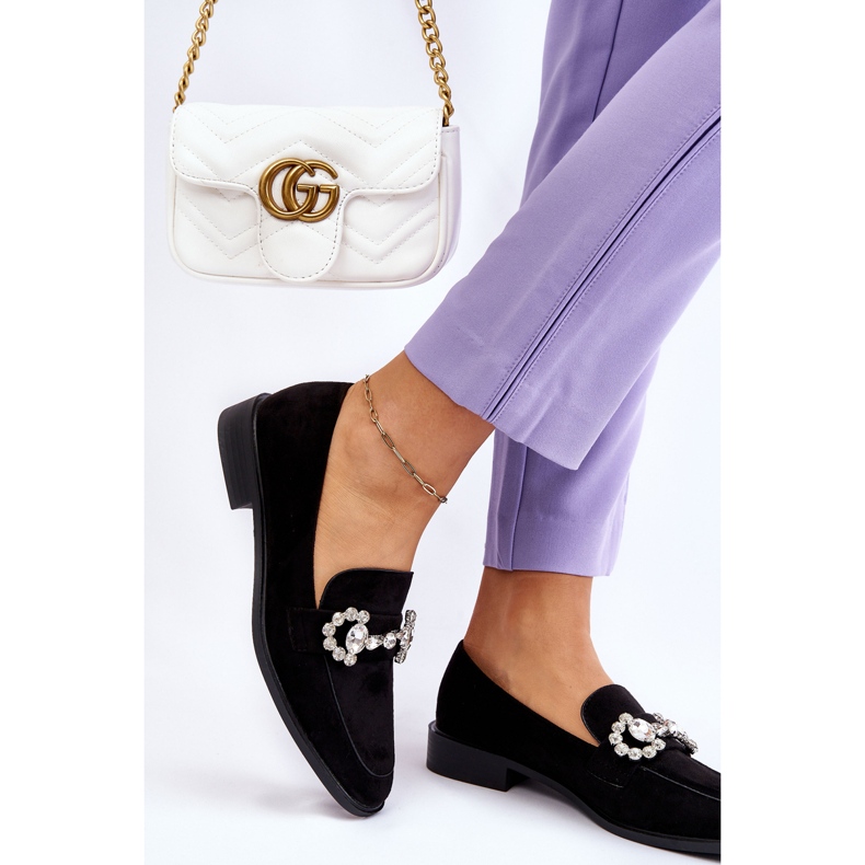 PS1 Elegantti musta mokkanahka Loafers Aliya 2