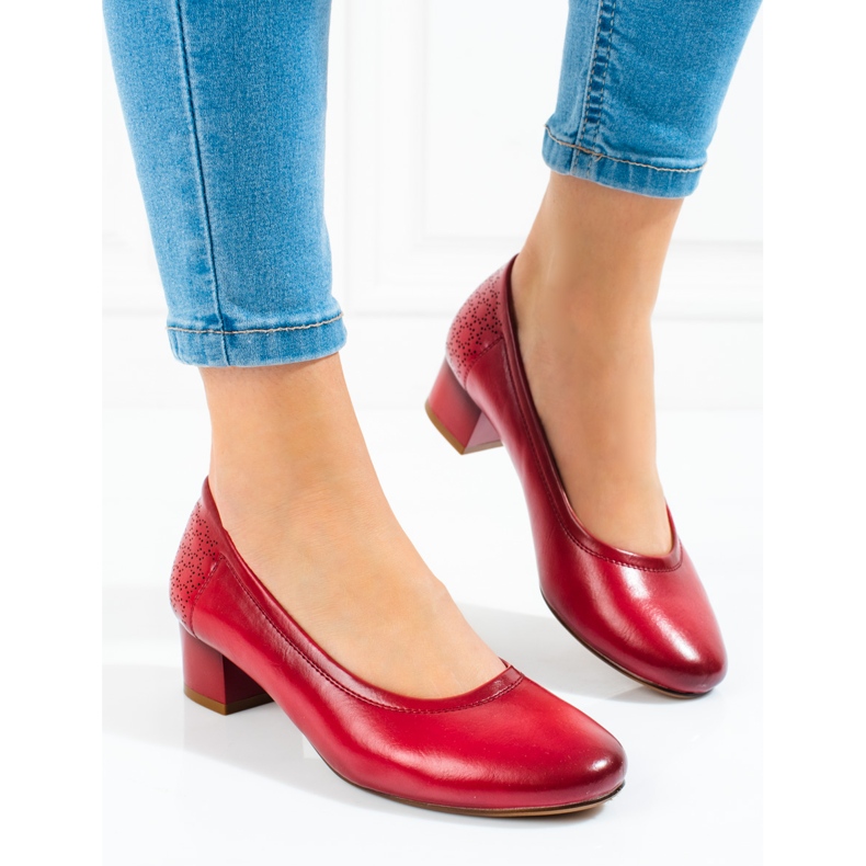 W. Potocki Naisten matalakorkoiset pumput Potocki punainen 1