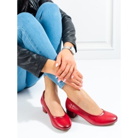 W. Potocki Naisten matalakorkoiset pumput Potocki punainen 2