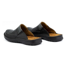 Miesten nahkatossut 219 Kampol musta 4