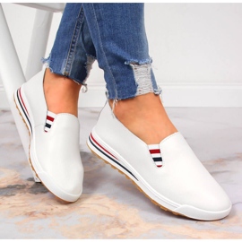 Naisten valkoiset Filippo DP3510 nahkaiset lenkkarit valkoinen 1