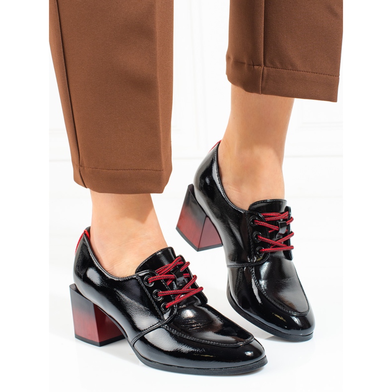 W. Potocki Naisten nauhakengät Potocki musta 1