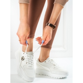 Vinceza naisten urheilukengät alustalla valkoinen 2