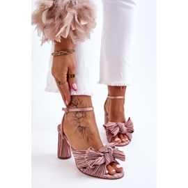 Muodikkaat sandaalit, joissa on rusetti kantapäässä Beige Callum ruskea 1