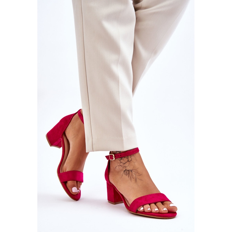 PS1 Fuchsia Quincy Suede matalakorkoiset sandaalit vaaleanpunainen 2