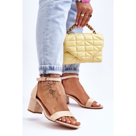 PS1 Quincy beige mokkanahka matalakorkoiset sandaalit ruskea 2