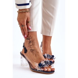 S.Barski Muodikkaat sandaalit helmillä Navy Terrance laivastonsininen 2