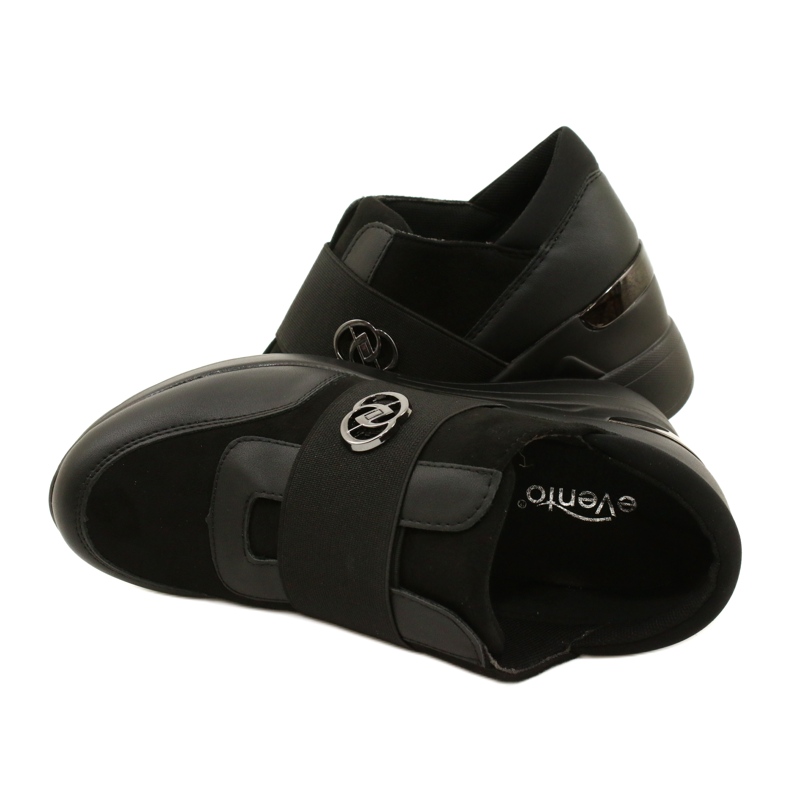 Slip-on kengät Wedge lenkkarit Evento 23SP35-5320 musta 5