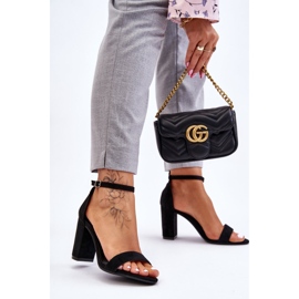 PS1 Klassiset mustat Amina Suede Heel sandaalit 2