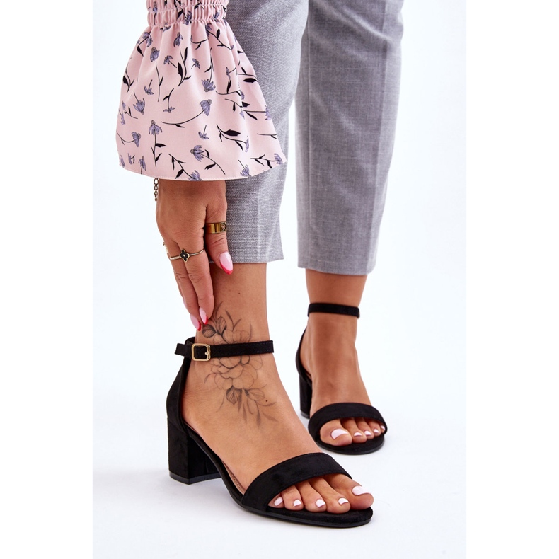 PS1 Mustat Quincy matalakorkoiset mokkanahkasandaalit 1