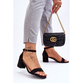 PS1 Mustat Quincy matalakorkoiset mokkanahkasandaalit 2