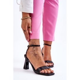 S.Barski Owen Black Patent Heeled sandaalit musta 1