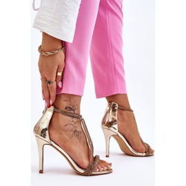 S.Barski Tyylikkäät sandaalit korkokenkiin, joissa on Jenesis Gold Jenesis kultainen 2