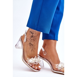 S.Barski Muodikkaat läpinäkyvät sandaalit hopeisilla Carmelo-koristeilla hopea 2